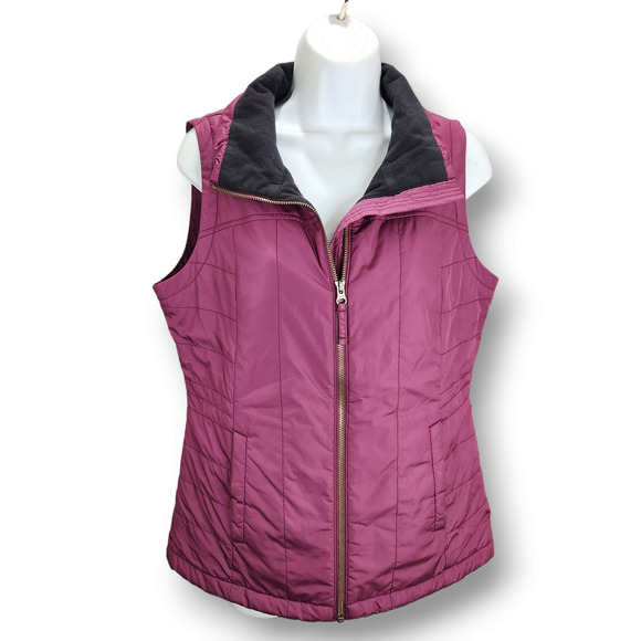 Columbia Jackets & Blazers - Columbia Puffer Vest Womens Medium Purple Full Zip Lightweight Hiking Gorpcore